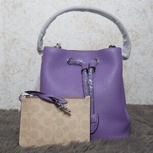 Coach Rowan Drawstring Bucket Bag (Iris)